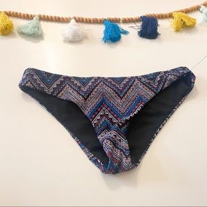 multi- colored designed bikini bottoms